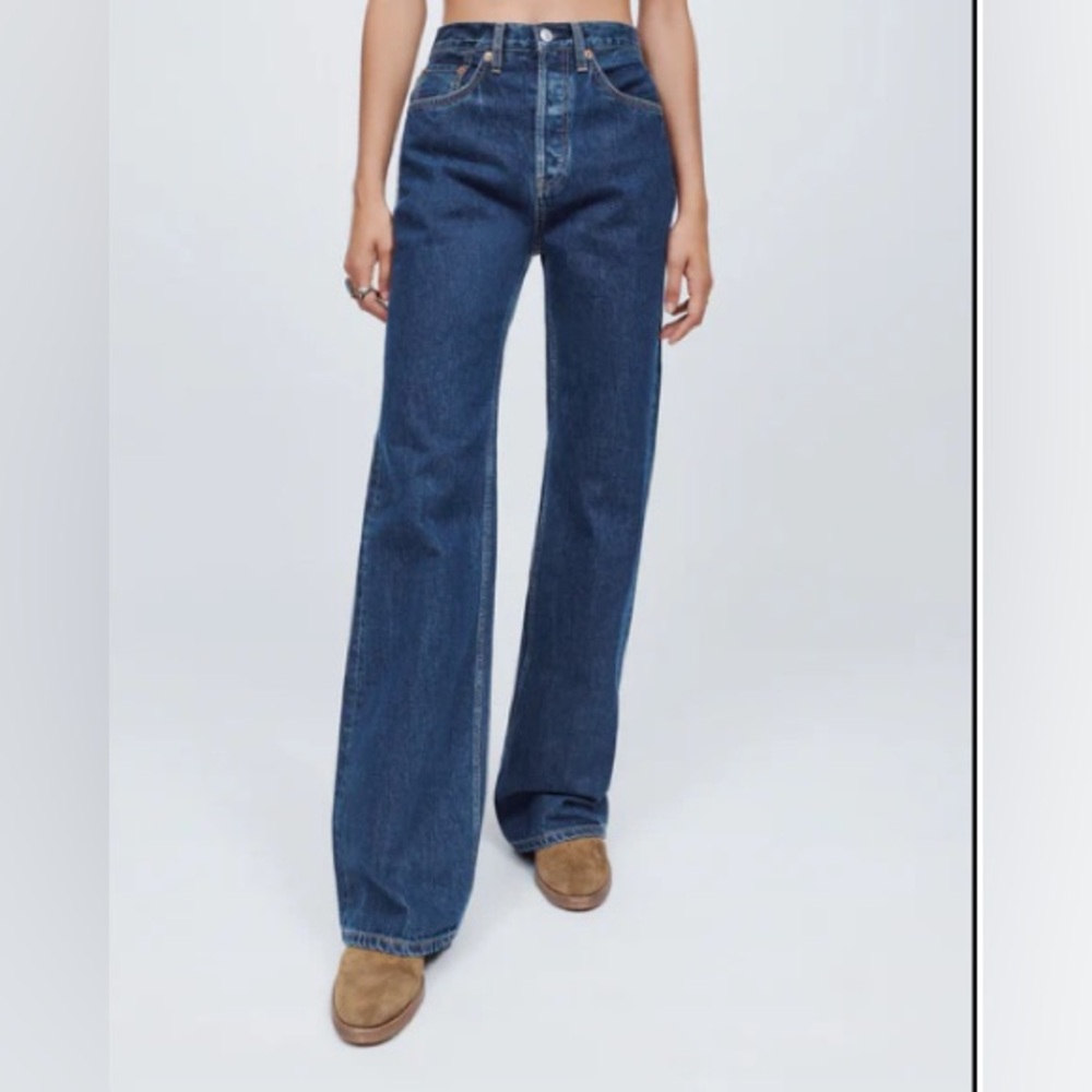 Re/Done High Rise Wide Leg Jeans